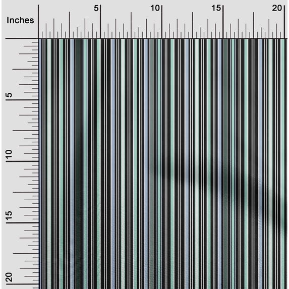 oneOone Polyester Lycra Fabric Multicolor Stripe Print Fabric By Yard 56 Inch Wide