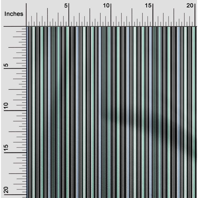 oneOone Polyester Lycra Fabric Multicolor Stripe Print Fabric By Yard 56 Inch Wide