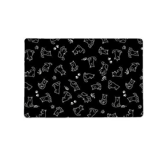 Black Kittens Pattern Mat Rectangle -Image by Shutterstock,