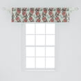 thumbnail image 2 of Ambesonne Floral Window Valance, Flower Butterfly Silhouettes, 54" X 12", Pale Blue Coral, 2 of 3