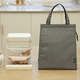 thumbnail image 3 of Bolsa de almuerzo para mujeres, hombres y niños, bolsa de mano aislada, lonchera aislada para la escuela o viajes (gris con velcro), 3 of 5
