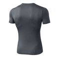 thumbnail image 3 of Men's Compression Shirts, Short Sleeve Workout Gym T-Shirt, Running Tops, Cool Dry Athletic Shirt Gray XL, 3 of 9