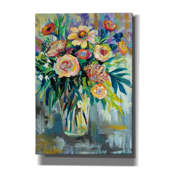 Epic Graffiti "Summer Happiness" by Jeanette Vertentes, Canvas Wall Art, 18"x26"