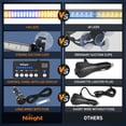 thumbnail image 4 of Nilight 144 LED Interior Windshield Flashing Light Bar with Digital Controller, Amber Blue LED Visibility Light Bar for 12V-24V Cars, Pickup Trucks, SUVs, Vans, Trailers, UTVs and ATVs, 4 of 9