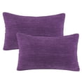 thumbnail image 3 of Phantoscope 20 in x 12 in Cozy, Stylish, Concise Solid Print Living Room, Bedroom Corduroy Decorative Pillow Case, Removable Cover (2 Count), 3 of 6