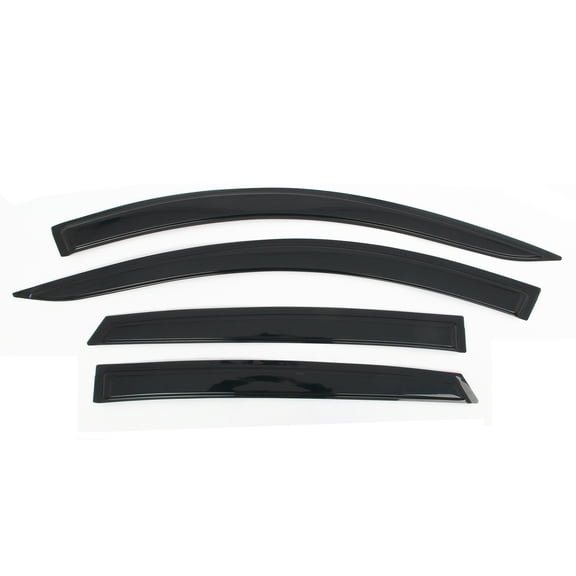 Ikon Motorsports Tape on Window Visors Compatible With 2018-2025 Honda Accord, Sun Rain Wind Guard Vent Shade Deflectors Acrylic Smoke/Tinted 4PCS