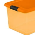 thumbnail image 6 of Sterilite Orange 64 Qt Latching Plastic Storage Box Container Tote, 6 Pack, 6 of 7