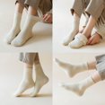 thumbnail image 4 of 4 Pairs Thick Thermal Heated Socks for Women Extreme Cold Weather Winter Warm Socks Soft Cozy  Crew Socks with Gifts Box, 4 of 7