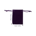 thumbnail image 6 of 50 Pcs Gift Bags for Wedding Purple Small Jewelry Storage Drawstring Pouches Flocking, 6 of 6