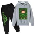 thumbnail image 3 of 2024 Nueva ropa para niños, conjunto de sudadera con capucha y pantalón, zapatillas deportivas, ropa deportiva para niños y niñas, otoño y primavera, 2 piezas, ropa para niñas pequeñas, 3 of 5