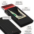 thumbnail image 3 of Slim Wallet For Men, Minimalist Mens Wallet, Rfid Blocking Wallet, Slim Aluminum Pop Up Credit Card Holder with Cash Band (Carbon Fiber+Black), 3 of 8