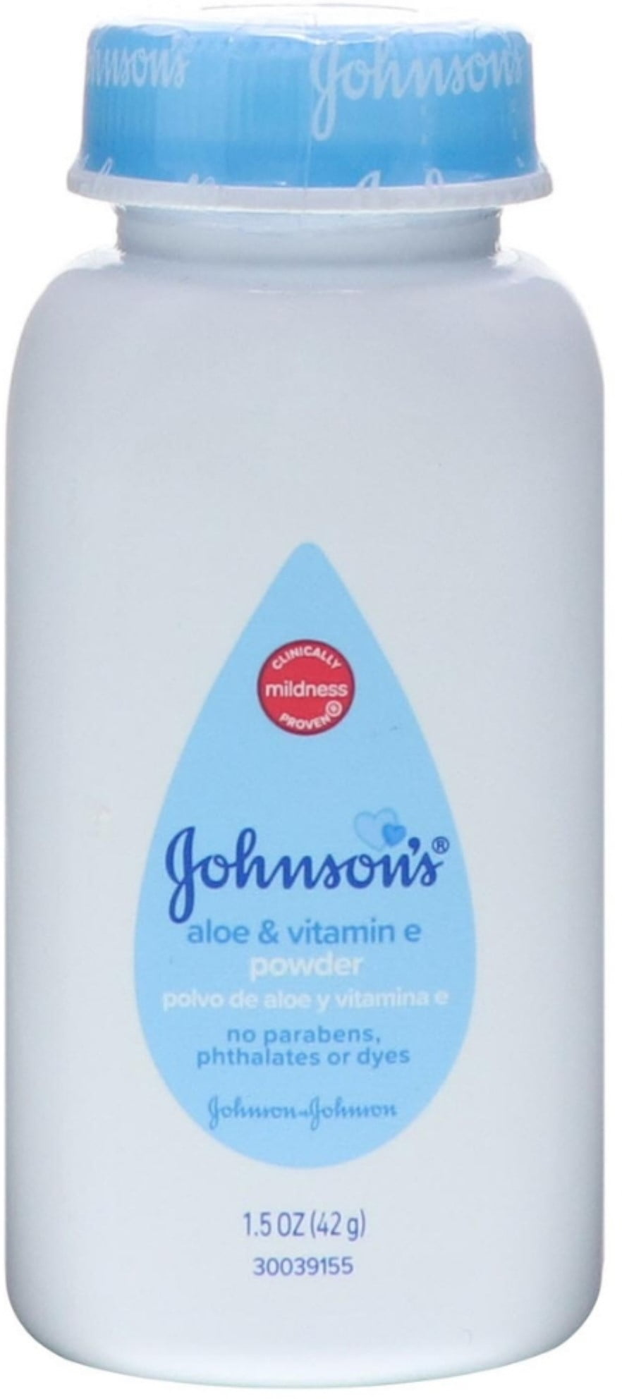 Johnson's Aloe & Vitamin E Powder, 1.5 oz (Pack of 3)