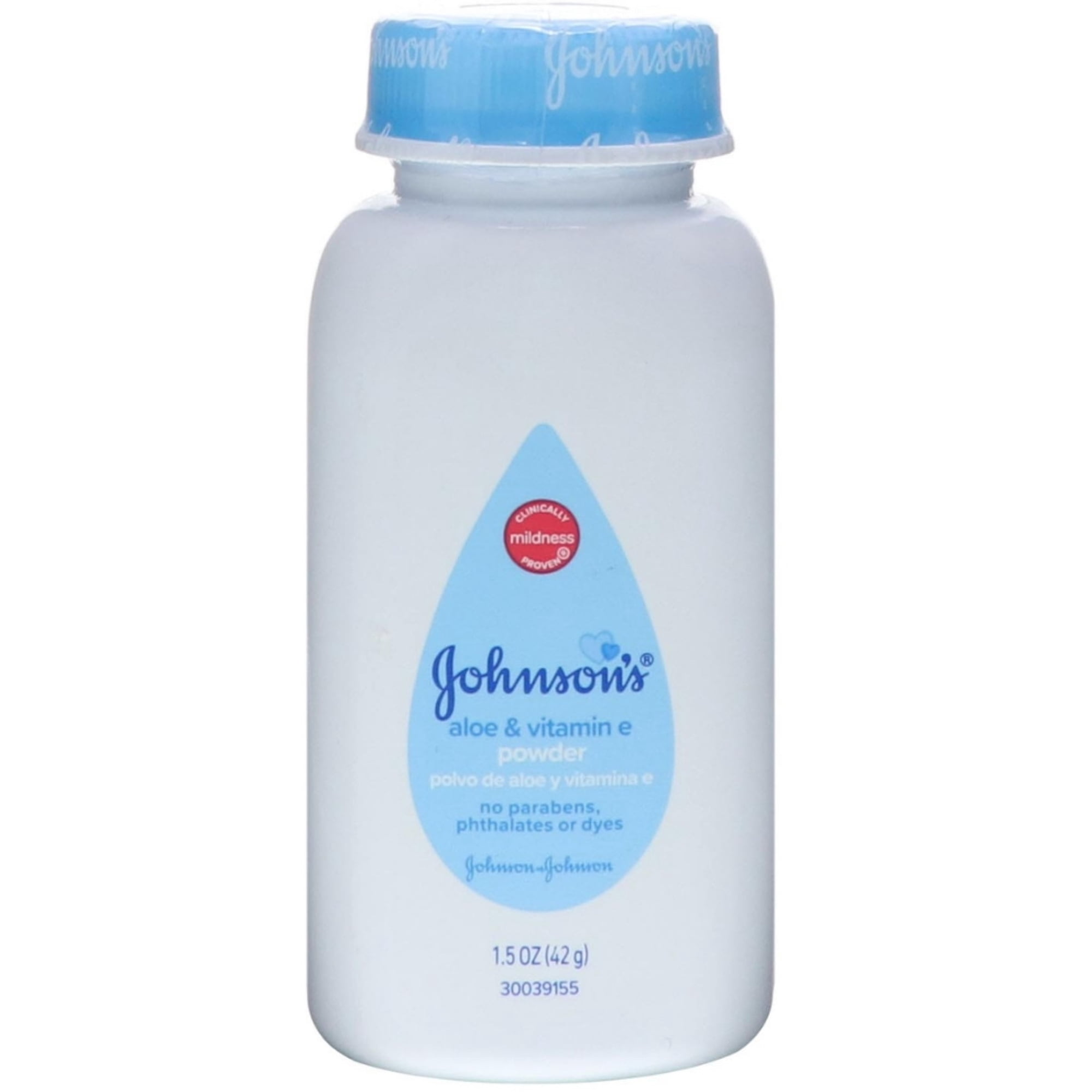 Johnson's Aloe & Vitamin E Powder, 1.5 oz (Pack of 4)