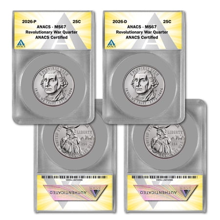 2026 P & D Revolutionary War Semiquincentennial Quarter - MS67