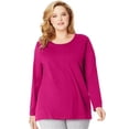 thumbnail image 1 of Just My Size OJ288 T-Shirts à Manches Longues Col Rond 100 pour Cent Coton pour Femmes, Rose Vif - 4TG, 1 of 1