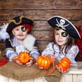 thumbnail image 3 of 12 parches de ojo de pirata, fieltro negro, un ojo, calavera, capitán para Halloween oso de fresa Electrónica, 3 of 5