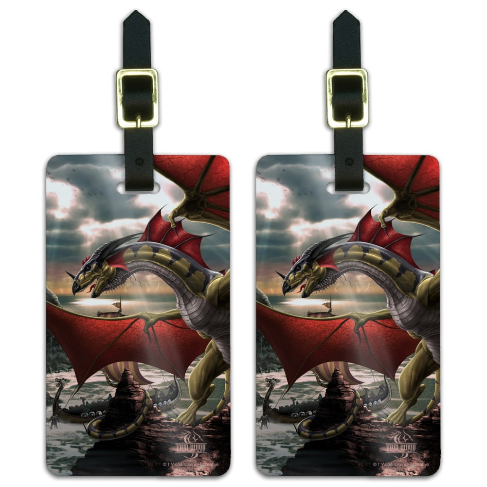 The Sentinel Dragon Viking Fantasy Luggage ID Tags Suitcase CarryOn