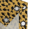 thumbnail image 4 of Ambesonne Halloween Grommet Curtain, Black Cat Vintage, 50" x 84", Black Orange, 4 of 6