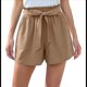 thumbnail image 3 of Pantalones Cortos Casuales de Verano para Mujer con Lazo y Cintura Anudada y Bolsillos. Caqui XL, 3 of 7