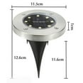 thumbnail image 4 of Luz solar al aire libre, lámpara solar de 8 puntos LED Luz decorativa de césped de jardín a prueba de agua para camino Jardín Terraza Patio Césped Blanco frío Zhivalor ZH-006, 4 of 8