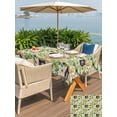 thumbnail image 4 of Outdoor Tablecloth with Umbrella Hole and Zipper, St. Patrick's Day Rectangle Table Cloth 60x102 Inch Waterproof Tablecloth, Lucky Shamrocks Retro Harp Beer Horseshoes Picnic Table Cover for Patio, 4 of 7