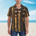 thumbnail image 2 of Balery Ancient Egyptian Hieroglyph Camisas hawaianas de manga corta para hombre, camisas playeras de corte holgado, camisas de vacaciones con botones,Small, 2 of 7