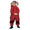 Muddy Buddy Waterproof Rain Suit-Color:Red,Size:5 Toddler