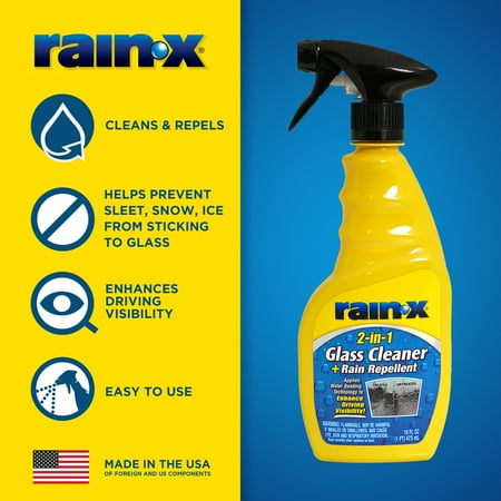Rain-x 2-in-1 Glass Cleaner & Rain Repellant 16oz - 630006W