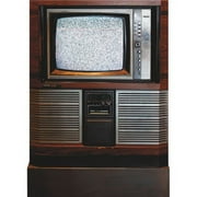 Wet Paint Static Noise Printing Design Retro 80s Vintage CRT Cardboard Stand-Up, 64 x 47 Inches