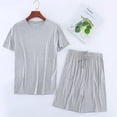 thumbnail image 4 of Conjunto de camiseta para hombre, pantalones cortos de manga corta, ropa de casa, ropa deportiva informal, pijamas de talla grande de verano, 4 of 5