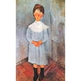 thumbnail image 2 of Modigliani, Amedeo 16x24 Black Modern Framed Museum Art Print Titled - Little Girl In Blue, 2 of 4