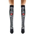 thumbnail image 2 of AWZXDE Womens Halloween Bone Print Knee High Socks‑Pattern Gothic Cosplay Socks With Bow Stretch Knit Socks for Halloween Party Outfit and Themed Dress‑up, 2 of 3