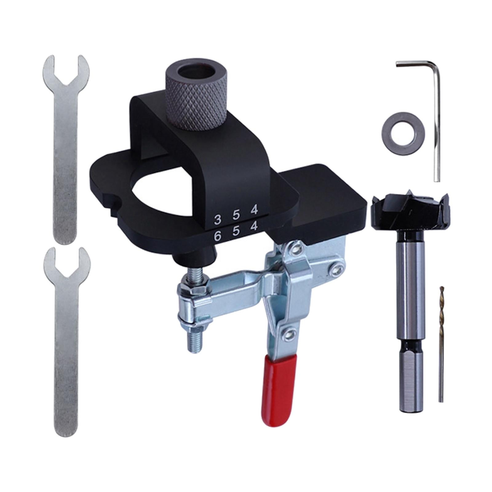 Nishiyuenyi 35mm Woodworking Hole Jig Kit Aluminum Alloy Hinge Boring Jig for Carpenter Tool