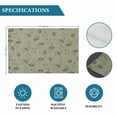 thumbnail image 6 of Sage Green Floral Placemats Set of 12, Vintage Spring Botanical Flowers Placemats for Dining Table, Place Mats for Kitchen Tabletop, Waterproof Wipeable Dining Table Mats Set, 6 of 9