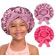 thumbnail image 1 of Gorro de dormir YANIBEST de satén de seda para niños, 2 unidades, 1 of 5