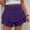 Purple, variant on GZWYHT Running Shorts Shorts for Women Flowy Shorts For Women Casual Boho Ruffle Tiered Skorts High Waist Skirts Tennis Going Out Trendy Shorts Lounge Pants Women High Waisted Shorts AG L