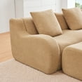 thumbnail image 4 of LiviNest Armless Teddy Fabric Sofa with Pillow, No Assembly Required, Compact Single Seat Couch for Small Apartment Living Room, Camel, 4 of 6