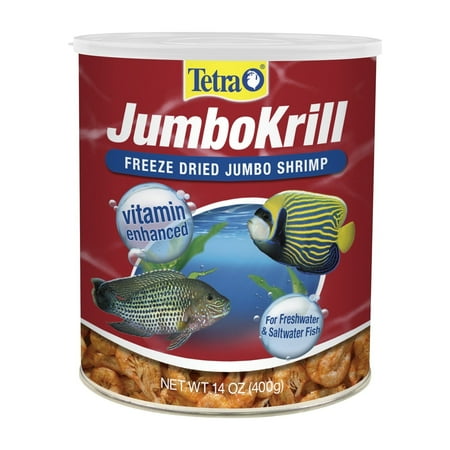 UPC: 0046798162001 | Tetra JumboKrill Freeze-Dried Jumbo Shrimp 14 Ounces Natural Shrimp Treat for Aquarium Fish