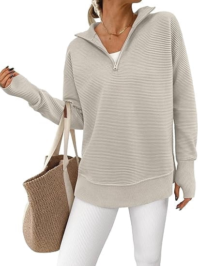 PRETTYGARDEN Women's Fall Cropped Sweater - Off Shoulder V-Neck, Ruched Ribbed Long Sleeve Top - View #2