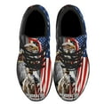 thumbnail image 2 of Memorial Day Remember And Honor US Veteran American flag Eagle Shoes Sneakers Black Size 3.5, 2 of 7
