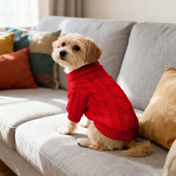 Sweater Extra Small Knitted Chihuahua Sweater Yorkie Teacup Sweaters For Small Girl Male Fall Winter Puppy Cat Length 16Cm(No. 4 Size) Pet Clothes Birthday Gift For Pet Dog Cat