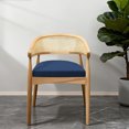 thumbnail image 7 of Set of 4 Indoor Dining Chair Cushions 17" x 16", U-Shape Non-Slip Seat Pads with Ties, High Density Foam for Kitchen, Dining Room & Office, Blue, 7 of 7