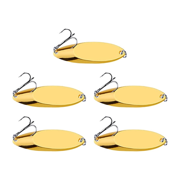 5 pieces of fishing spoons, lures, fishing lures, fishing lures, perch lures and Gold 3g
