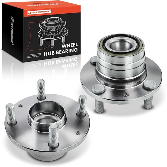 A-Premium 2 x Rear Wheel Bearings and Hub Assembly Compatible with Ford Escort 1991-2003 & Mazda 323 1990-1995, MX-3 1992-1996, Protege 1990-2003 & Mercury Tracer 1991-1999, w/4-Lug, Replace # 513030