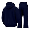 thumbnail image 4 of UDAUDU Men 2 Piece Tracksuit Full Zip Hoodie Loose Fit Oversized Zip‑Front Hooded Jacket with Wide‑Leg Sweatpants, Soft Fleece Fall Winter Casual Outfit XL, 4 of 6