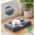 thumbnail image 3 of Orthopedic Dog Bed for Medium Dogs, Supportive Foam Medium Pet Bed Sofa with Washable Removable Cover, Waterproof Dog Couch Bed, Non-Slip Bottom and Egg-Crate Foam, Grey, 3 of 16