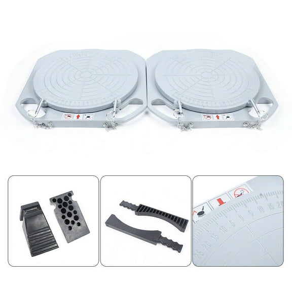 One Pair Wheel Alignment Turn Plates 5Ton 360° Rotation Aluminum Turntable Plate