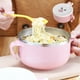 thumbnail image 1 of Tazón de Fideos Instantáneos de Acero Inoxidable con Doble Capa Aislante y Tapa | Contenedor de Comida de Viaje de Gran Capacidad | Tapa Antigoteo con Orejas | Retención de Calor y Frío | Taza de Sop, 1 of 6