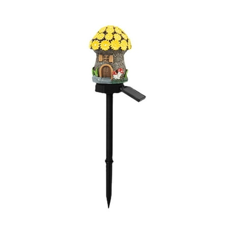 

Solar Outdoor Lights Decorative | Garden Solar Lights Resin Fairy House Statue | Waterproof Solar Stake Lights Garden Outdoor Decorations with Auto Light Sensor