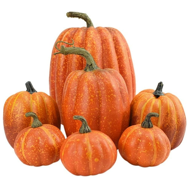 Simulation Pumpkin Model Artificial Pumpkin Pumpkin Decoration 7PCS Simulation Pumpkin Model Artificial Pumpkin Decoration Home Table Decor For Thanksgiving And Halloween ANGGREK Otros